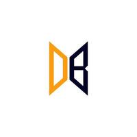 DB letter logo creative design with vector graphic, DB simple and modern logo.