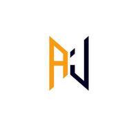 diseño creativo del logotipo de la letra aj con gráfico vectorial, logotipo simple y moderno aj. vector