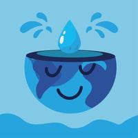 happy world water vector