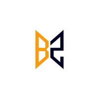 Diseño creativo del logotipo de la letra bz con gráfico vectorial, logotipo simple y moderno de bz. vector