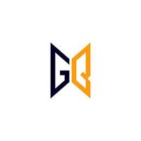 Diseño creativo del logotipo de la letra gq con gráfico vectorial, logotipo simple y moderno de gq. vector