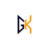 Diseño creativo del logotipo de la letra gk con gráfico vectorial, logotipo simple y moderno de gk. vector