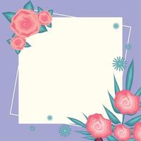 flowers empty banner vector