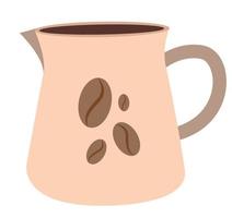 coffee kettle with seeds vector