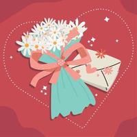 valentines day flowers vector