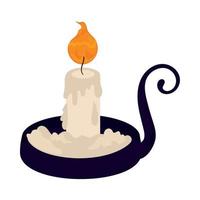 halloween light candle vector