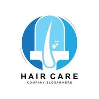 Hair Care Logo, Scalp Layer Design, Health Salon Brand Illustration vector