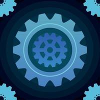 gears cog flat design vector