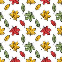 Seamless pattern with autumn leaves. Printing on fabric and wrapping paper. Endless wallpaper. Maple leaf. vector