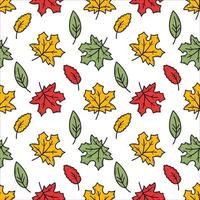 Seamless pattern with autumn leaves. Printing on fabric and wrapping paper. Endless wallpaper. Maple leaf. vector