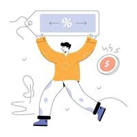 Check this flat illustration of discount vector