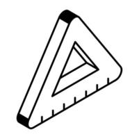 An icon of triangular scale line design vector