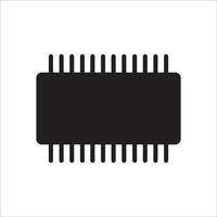 electronic components and microchip icon vector drawing