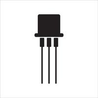 electronic components and microchip icon vector drawing