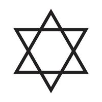 star of David icon vector for graphic design, logo, website, social media, mobile app, UI illustration