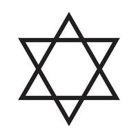 star of David icon vector for graphic design, logo, website, social media, mobile app, UI illustration