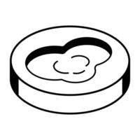 Modern outline icon vector of soup