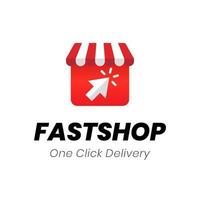 haga clic en el logotipo de la tienda rápida vector
