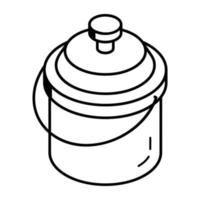 Ready to use outline icon of casserole vector