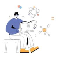 VR Learning  Trendy flat illustration of vr learning vector