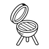 Check this outline icon of cooking pot vector