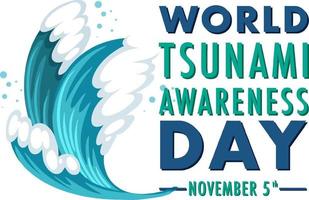 World Tsunami Awareness Day Banner Design vector