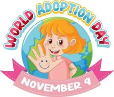 World Adoption Day Logo Design vector