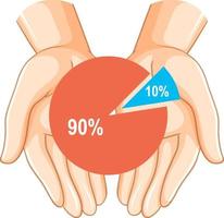 Percent in Circle Graph vector