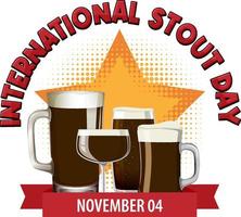 International Stout Day Banner Design vector