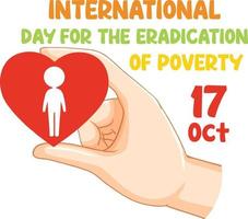 International day for the eradication of poverty vector