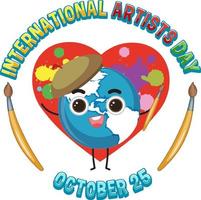 International Artists Day Banner Design vector