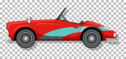 Cute vintage car on grid background vector