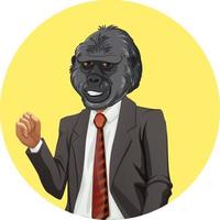 National Gorilla Suit Day Cartoon Concept vector