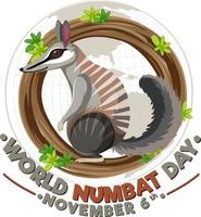 World Numbat Day Logo Concept vector