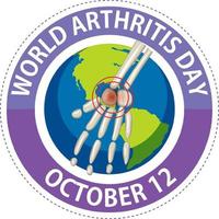 World Arthritis Day Poster Design vector