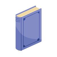 lilac text book closed vector