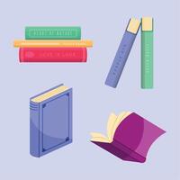 seven text books vector