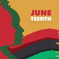happy juneteenth freedom day vector