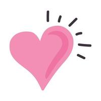pink heart love vector