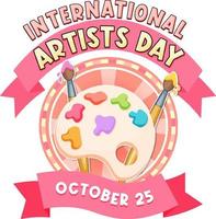 International Artists Day Banner Design vector