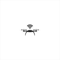 Flying drone with wireless control. Internet of things smart device. Pixel perfect, editable stroke icon vector
