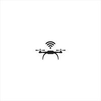 Flying drone with wireless control. Internet of things smart device. Pixel perfect, editable stroke icon vector