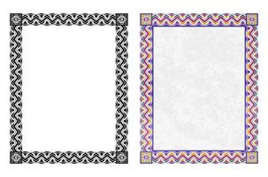 Decorative Frames and Borders Set, Texturize Black and Pastel Color Borders 3 vector