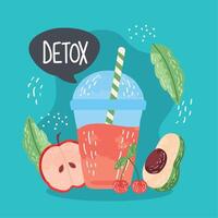 detox lettering in speech bubble vector