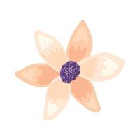 pearl color flower garden vector