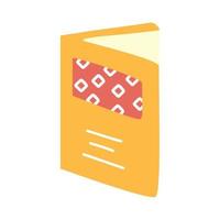 yellow notebook open vector