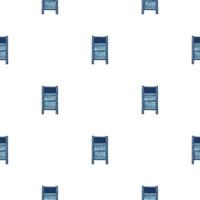 Mailbox engraved seamless pattern. Vintage letterbox in hand drawn style. vector
