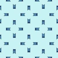 Mailbox engraved seamless pattern. Vintage letterbox in hand drawn style. vector
