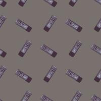 Mailbox engraved seamless pattern. Vintage letterbox in hand drawn style. vector