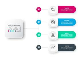 Infographic template business concept with diagram. vector